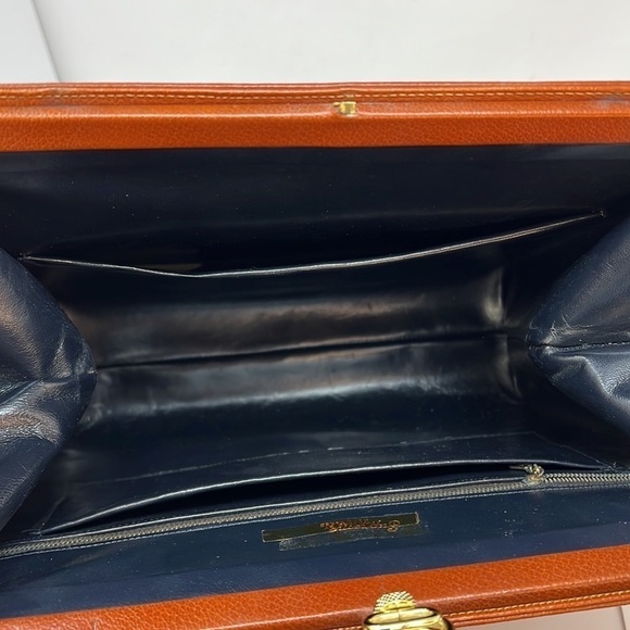 Vintage 1950’s Supreme Large Structured Leather Handbag - Picture 12 of 14